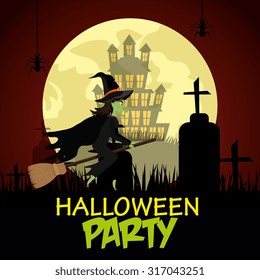 Happy halloween party festival, vector illustration eps 10.