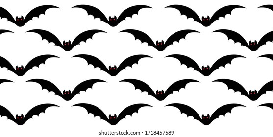 Happy halloween party. Flying bats. Flat vector sign on 31 october fest. Horror, bat, creepy, hallow, zombie, monster, spooky, vampire, witch or moon pictogram. Silhouettes of flying bats swarm.