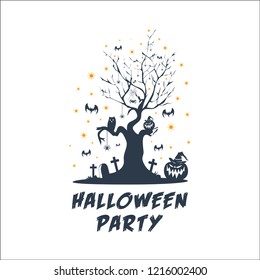 HAPPY HALLOWEEN PARTY ICON LOGO DESIGN TEMPLATE. PUMPKIN LOGO DESIGN INSPIRATION
