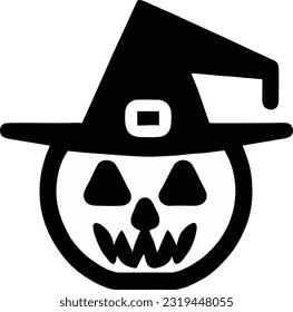 Happy Halloween Party Icon Vector, Halloween silhouette icon, Vector illustration 15