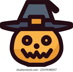 Happy Halloween Party Icon Vector, Halloween silhouette icon, Vector illustration 10