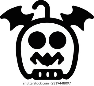 Happy Halloween Party Icon Vector, Halloween silhouette icon, Vector illustration 28