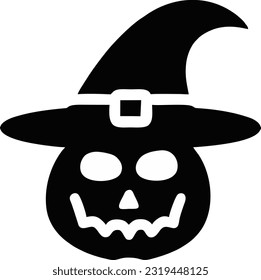 Happy Halloween Party Icon Vector, Halloween silhouette icon, Vector illustration 16