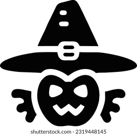 Happy Halloween Party Icon Vector, Halloween silhouette icon, Vector illustration 44