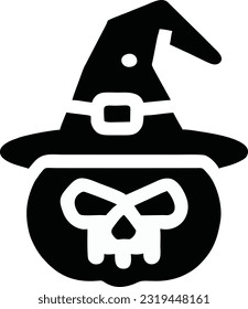 Happy Halloween Party Icon Vector, Halloween silhouette icon, Vector illustration 30