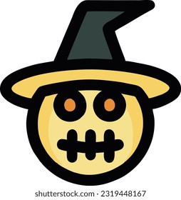 Happy Halloween Party Icon Vector, Halloween silhouette icon, Vector illustration 9