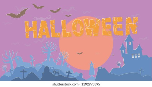 Happy halloween party illustration background. vector format.