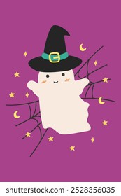 Feliz Dia das Bruxas. Feliz convite de festa de Halloween vetor de cartão. Cartazes ou panfletos felizes da festa de Halloween. Halloween Truque ou Trate mídia social pós-ilustração vetor. Assustador. 