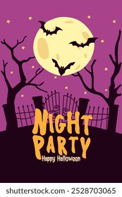 Happy Halloween. Happy halloween party invitation card vector. Happy Halloween party posters or flyers. Halloween Trick or Treat social media post vector illustration. Spooky. 