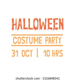 happy halloween party invitation font message vector illustration design