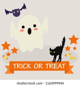 Happy Halloween party invitation poster or card illustration design vector