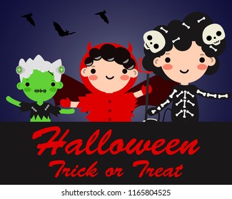 Happy Halloween party invitation poster or card illustration design vector