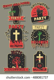 Happy Halloween Party Invitations Set