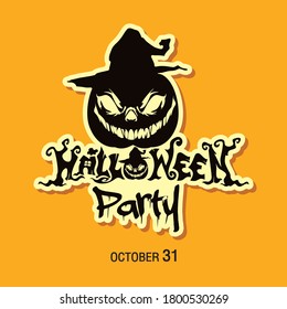 Happy halloween party poster design