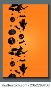 Happy Halloween party posters or brochure background in paper cut style.