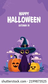 Happy Halloween party posters. vector design.