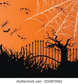 Happy Halloween party posters, Vector illustration. Brochure background