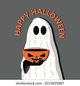 Happy Halloween party posters vector illustration