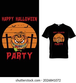 Happy halloween party pumpkin ghost


