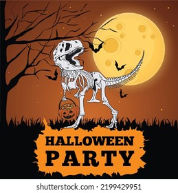 Happy Halloween Party Rex poster