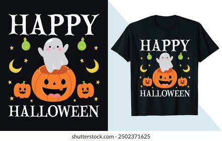 Happy Halloween Party Shirt Scary Night Halloween t-shirt Design Template