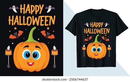 Happy Halloween Party Shirt Scary Night Halloween t-shirt Design Template