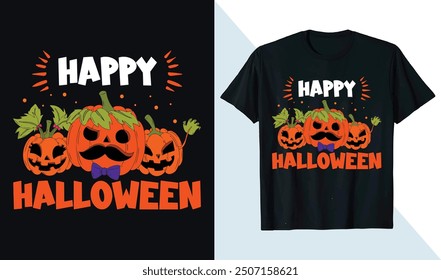 Happy Halloween Party Shirt Scary Night Halloween t-shirt Design Template