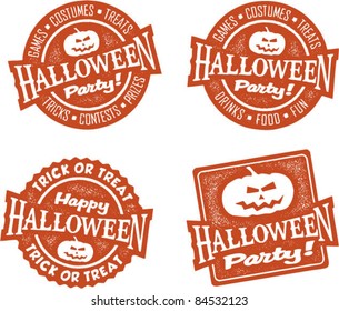 Happy Halloween Party Stamps