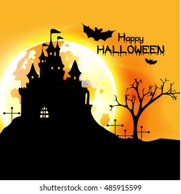 Happy Halloween, Halloween party, Halloween symbols pumpkin. Vector  illustration