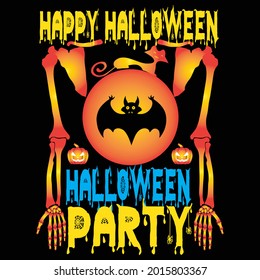 happy Halloween Halloween party t shirt design, vector file.