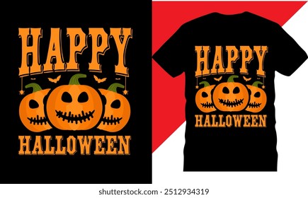 Happy Halloween Party T Shirt design, printable t shirt, High quality tshirt design, Halloween t shirt, Original Vector illustration for t-shirt design, Best Halloween t shirts, Creative design,pumkin