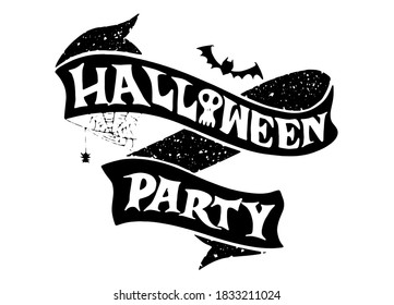 Happy Halloween  Party ,Text Banner, Vector
