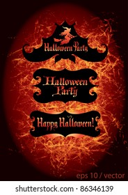 Happy Halloween / Halloween Party / text / vector