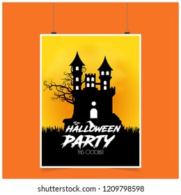 Happy Halloween party typography design vector 