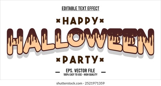 Happy-Halloween-Party-Typografie, editierbarer Texteffekt