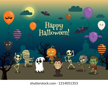 Happy Halloween Party Vector Background