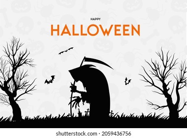 happy Halloween party. Vector illustration