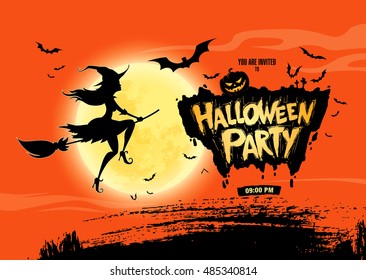 Happy Halloween. Halloween party. Vector illustration