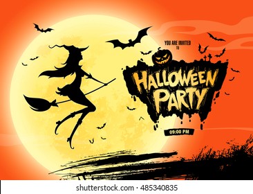 Happy Halloween. Halloween party. Vector illustration