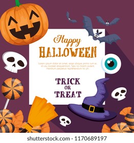 happy halloween pattern background