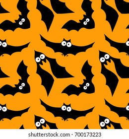 Happy Halloween pattern with bat. Seamless pattern. Vector illustration.
