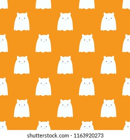Happy Halloween pattern with ghost