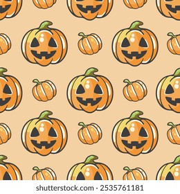 Feliz padrão de Halloween. Ilustração vetorial. 