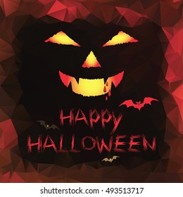 Happy halloween Polygon Triangle background