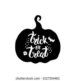 happy halloween postcard trick or treat pumpkins, bats and spider decoration for poster, web, banner, sticker and card vector illustration