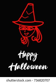happy halloween, postcard, vector