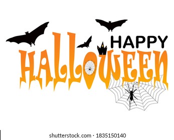 Happy Halloween poster art vector