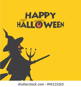 Happy Halloween. Poster, banner or background for Halloween Party Night.