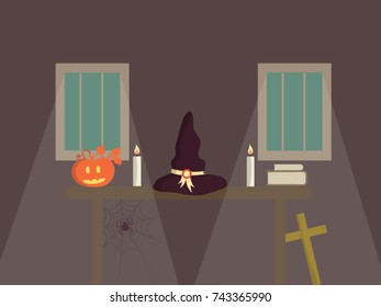 happy halloween poster and card vector illustration