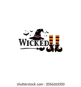 Happy Halloween poster, greeting card, party invitation. Vector illustration.